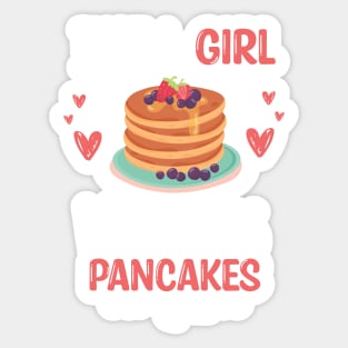 Just a girl who loves Pancakes Gift for her - Cute Pankes Girl Gift Sticker